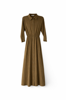 KUO GATHERED WAIST SHIRTDRESS