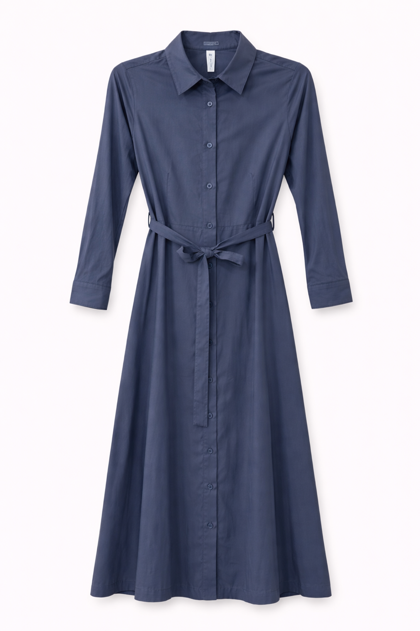 UNAYA AGNES BELTED A-LINE DRESS