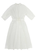 UNAYA ALLANA HIGH NECK DRESS W LONG SLEEVES AND DEFINED WAIST W BELT