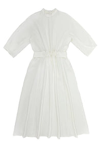 UNAYA ALLANA HIGH NECK DRESS W LONG SLEEVES AND DEFINED WAIST W BELT