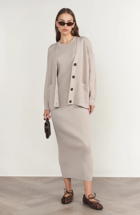 APPARALEL ALVA KNIT CARDIGAN & DRESS SET