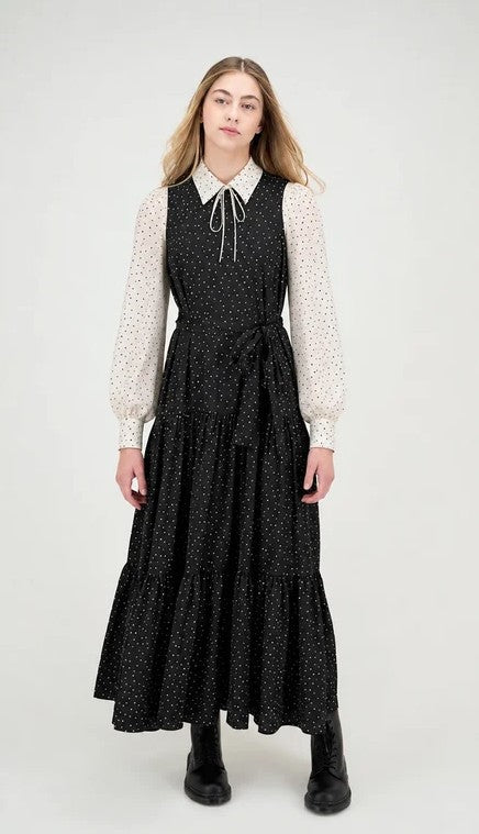 ELLE OH ELLE ANDREA TINY HEART BELTED TIERED JUMPER