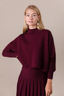 APPARALEL DOLMAN SLEEVE TOP W MOCK NECK