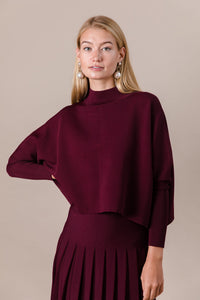 APPARALEL DOLMAN SLEEVE TOP W MOCK NECK