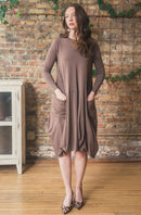 APPARALEL JERSEY KNIT DRESS W POCKETS
