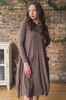 APPARALEL JERSEY KNIT DRESS W POCKETS