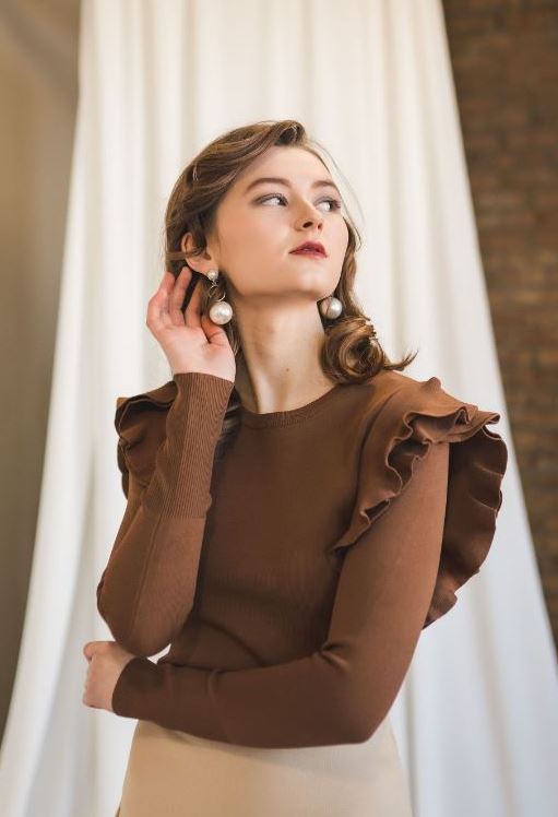 XS / CARAMEL/LONG SLEEVE