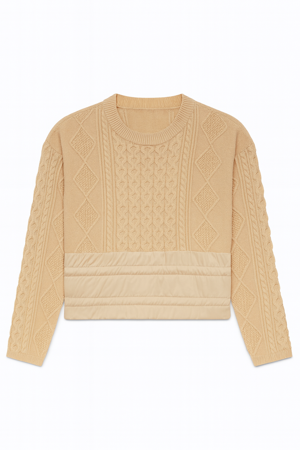 ASPIRE KNIT SWEATER W PUFFER BOTTOM