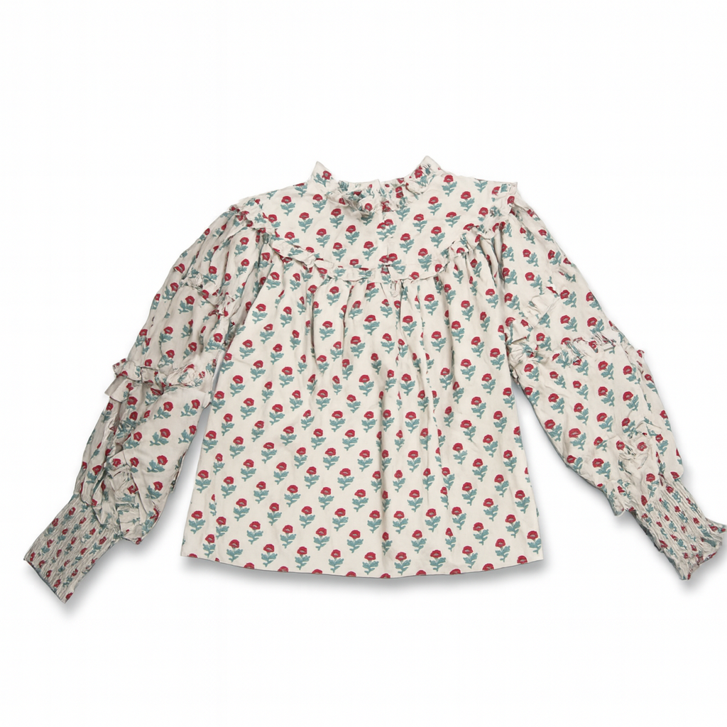 AUREUM RUFFLED SLEEVE BLOUSE