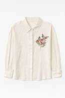 EXQUISE EMBROIDERED SHIRT W COLLAR