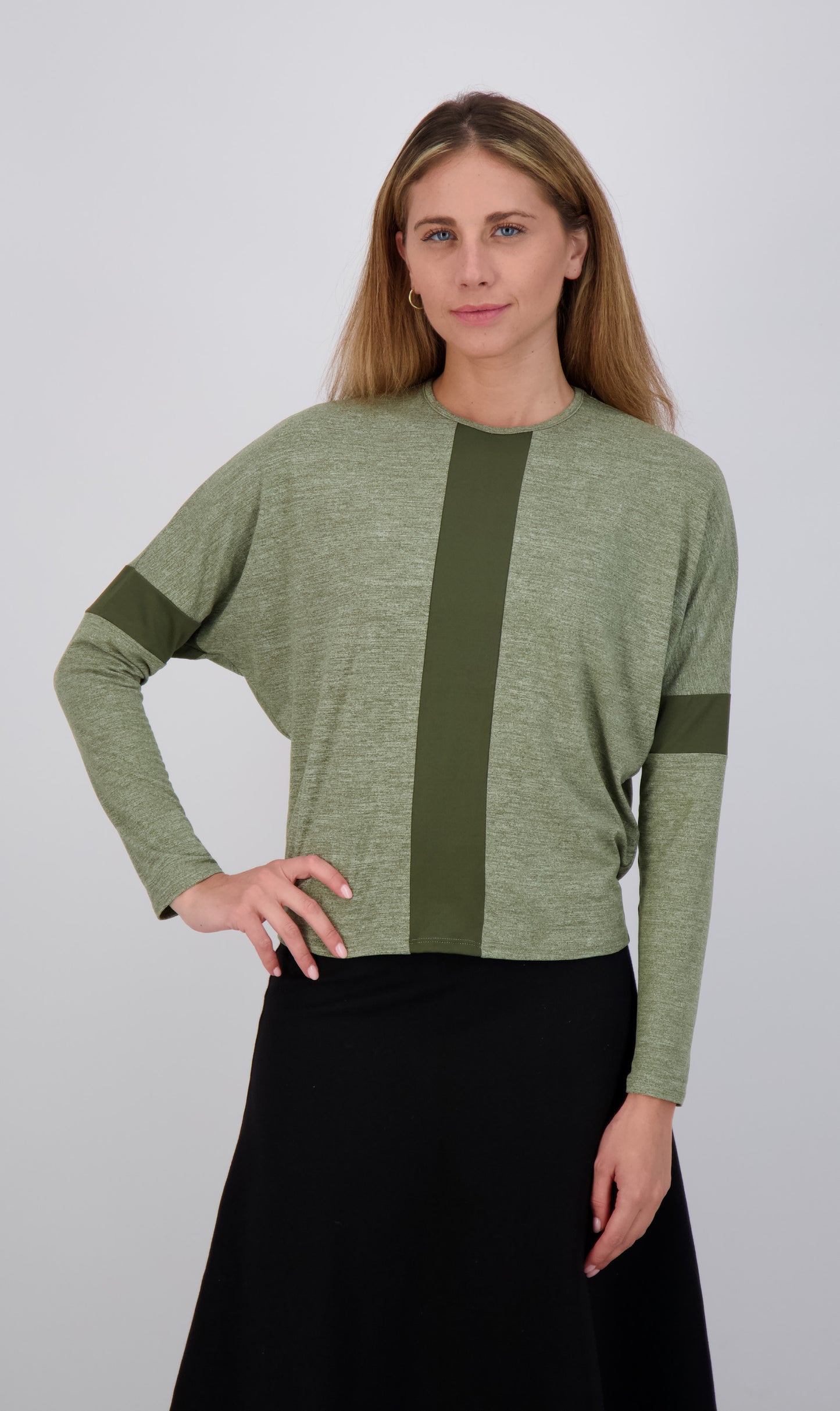 ALICE DARLA HEATHERED DOLMAN TOP