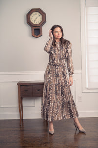 THE COLLECTIVE RUFFLE SNAKEPRINTED SET