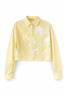ERMANNA STRIPED FLORAL FRONT SHIRT