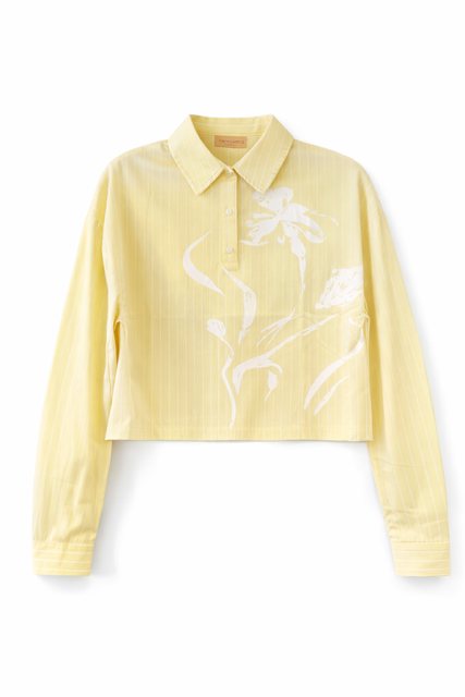 ERMANNA STRIPED FLORAL FRONT SHIRT