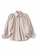BARELLI STRIPED BLOUSE W PUFF SLEEVES