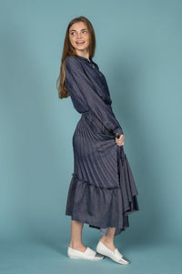 BASIX PLEATED MIDI SKIRT