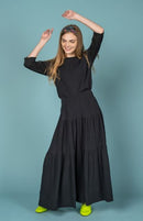 BASIX BUBBLE GAUZE MAXI SKIRT