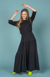 BASIX BUBBLE GAUZE MAXI SKIRT