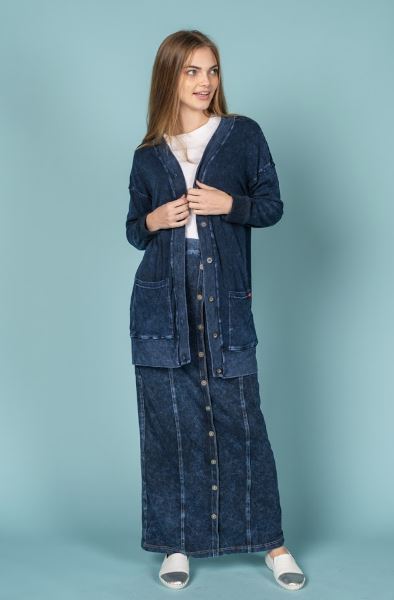 BA6 WASHED OUT CARDIGAN