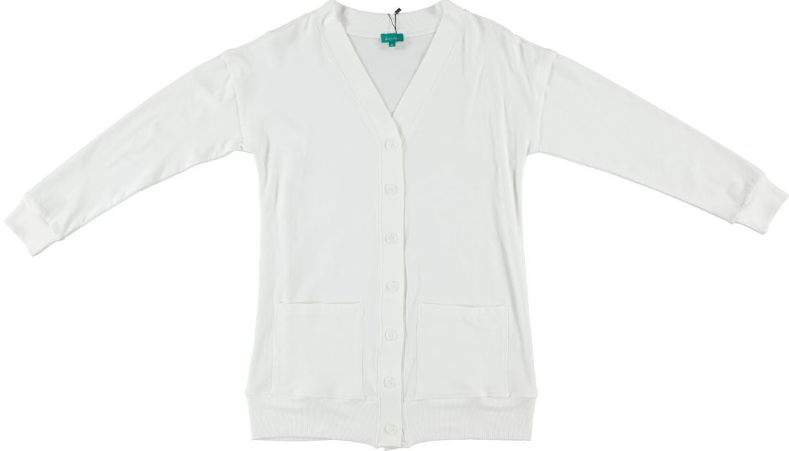 BASIX RIBBED LINING LONG CARDIGAN