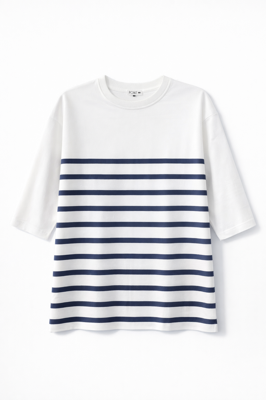 POINT JERSEY STRIPED TEE