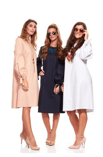 BELLA DONNA BOW SLEEVE POPLIN DRESS