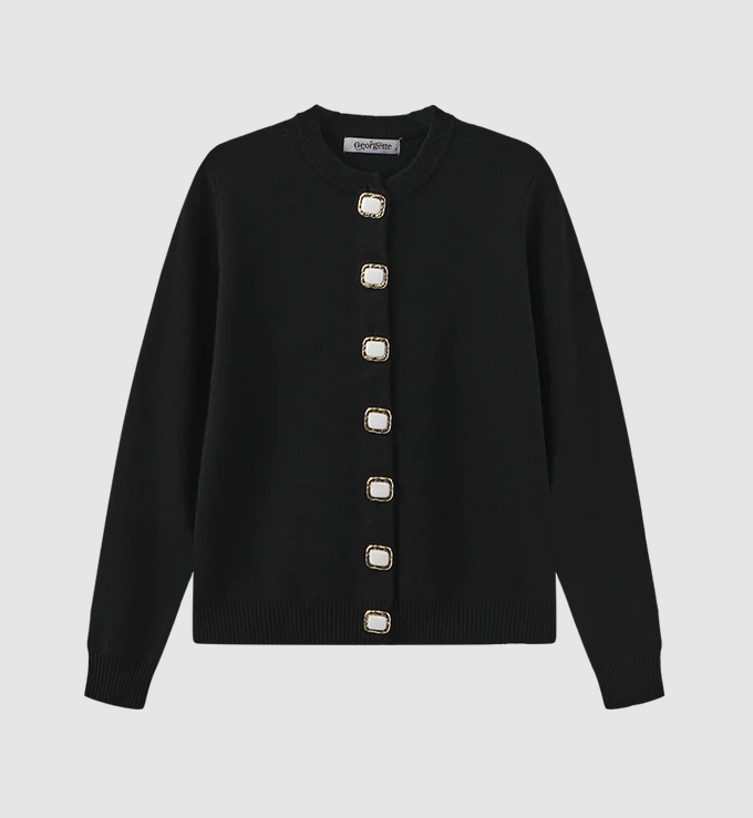 GEORGETTE BIG BUTTON CARDI