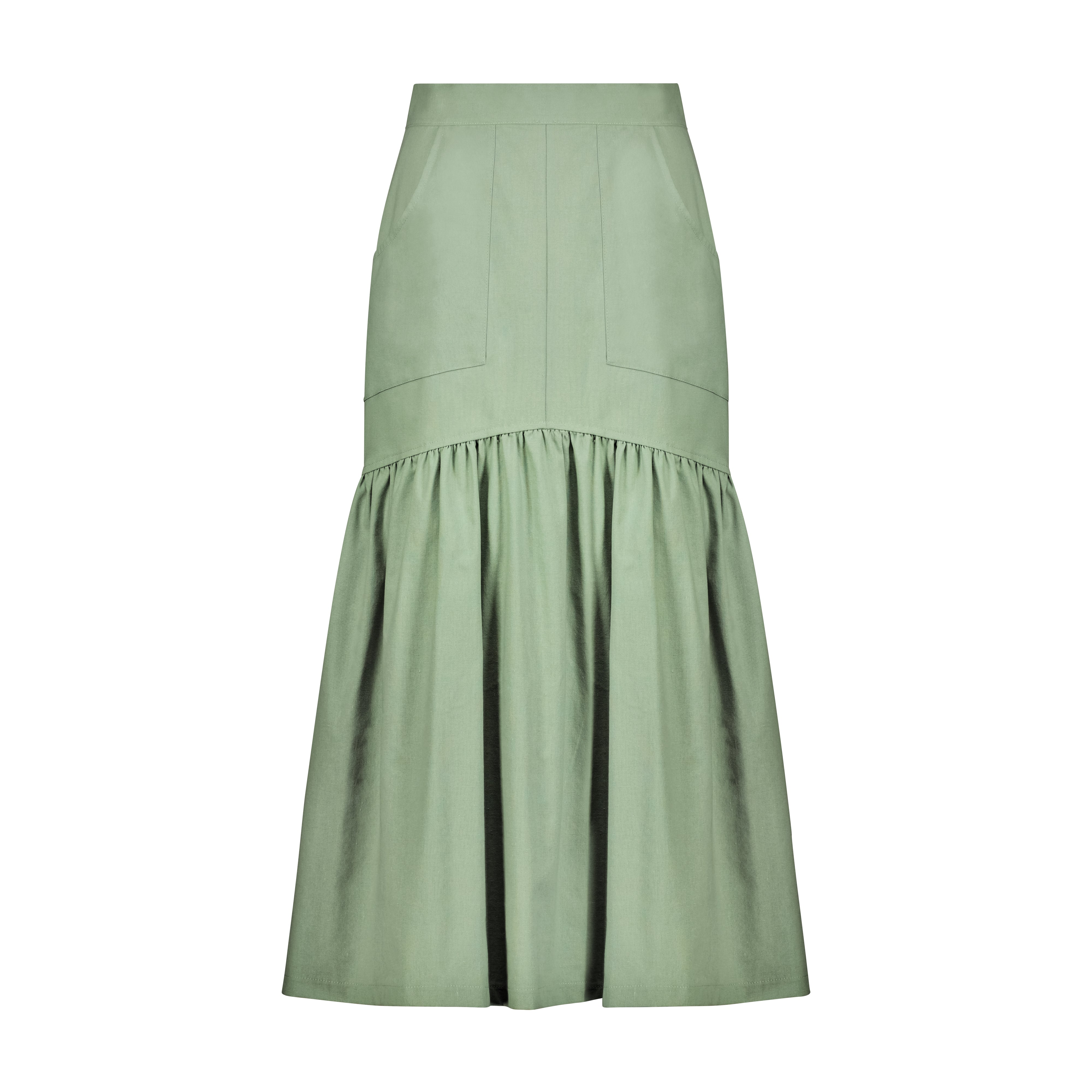 ELLIE  MAKIR POCKET MIDI SKIRT
