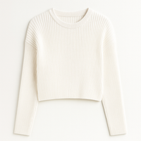 CONCEPT Cropped Ribbed Knit Sweater