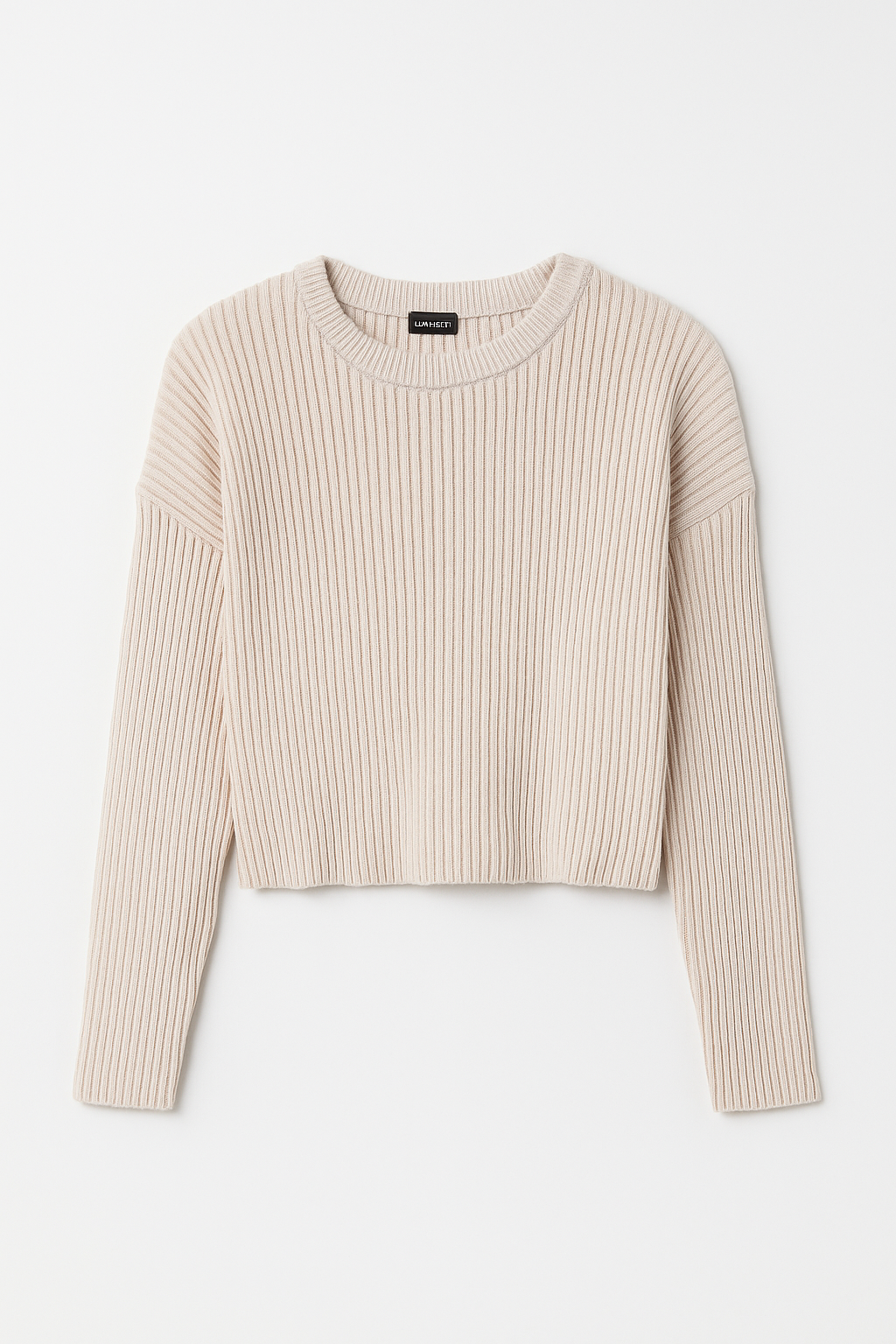 CONCEPT Cropped Ribbed Knit Sweater