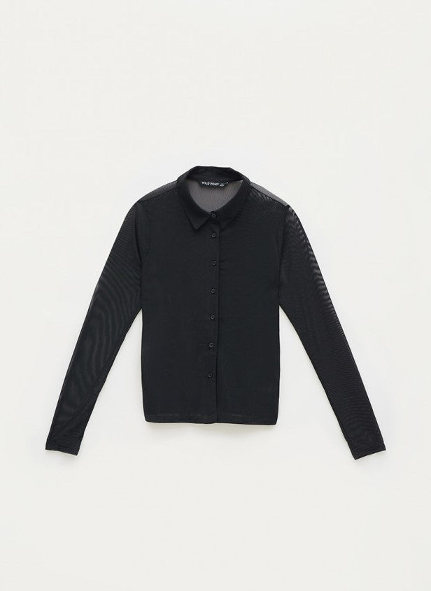 WILD PONY SHEER BUTTONDOWN TOP