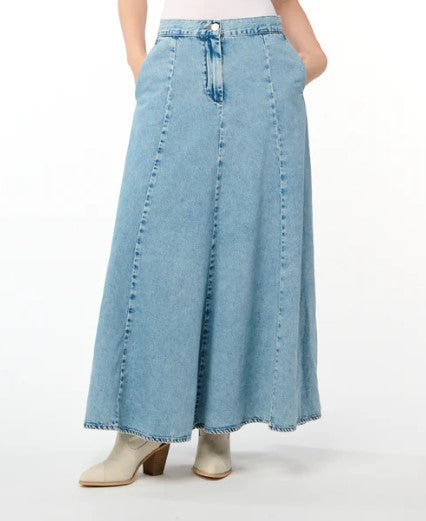 BLANK NYC PANELED DENIM SKIRT