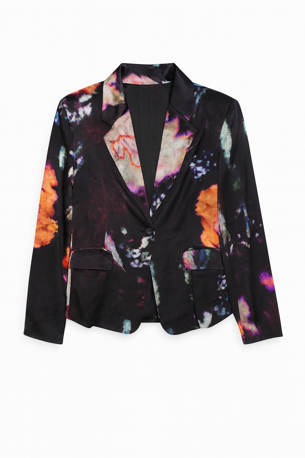 WRONG SIDE OF RIGHT SILKY PRINTED BLAZER