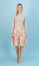 BLISS FLORAL TIERED SKIRT CHIFFON