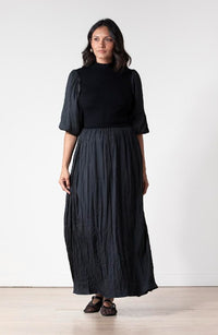 LUNELLA DUAL TEXTURE BUBBLE SLEEVE DRESS