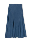 BEIGE HIGH WAISTED MAXI SKIRT