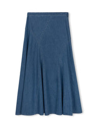 BEIGE HIGH WAISTED MAXI SKIRT