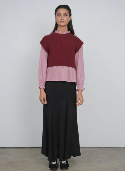 POINT BRUSHED SEAM SKIRT