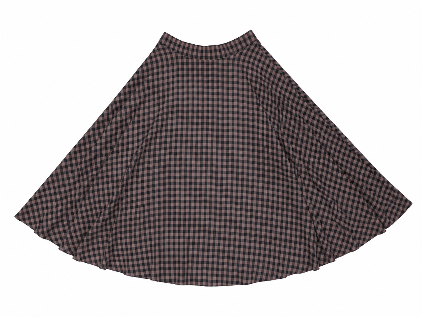 BSL A-LINE PLAID MAXI SKIRT