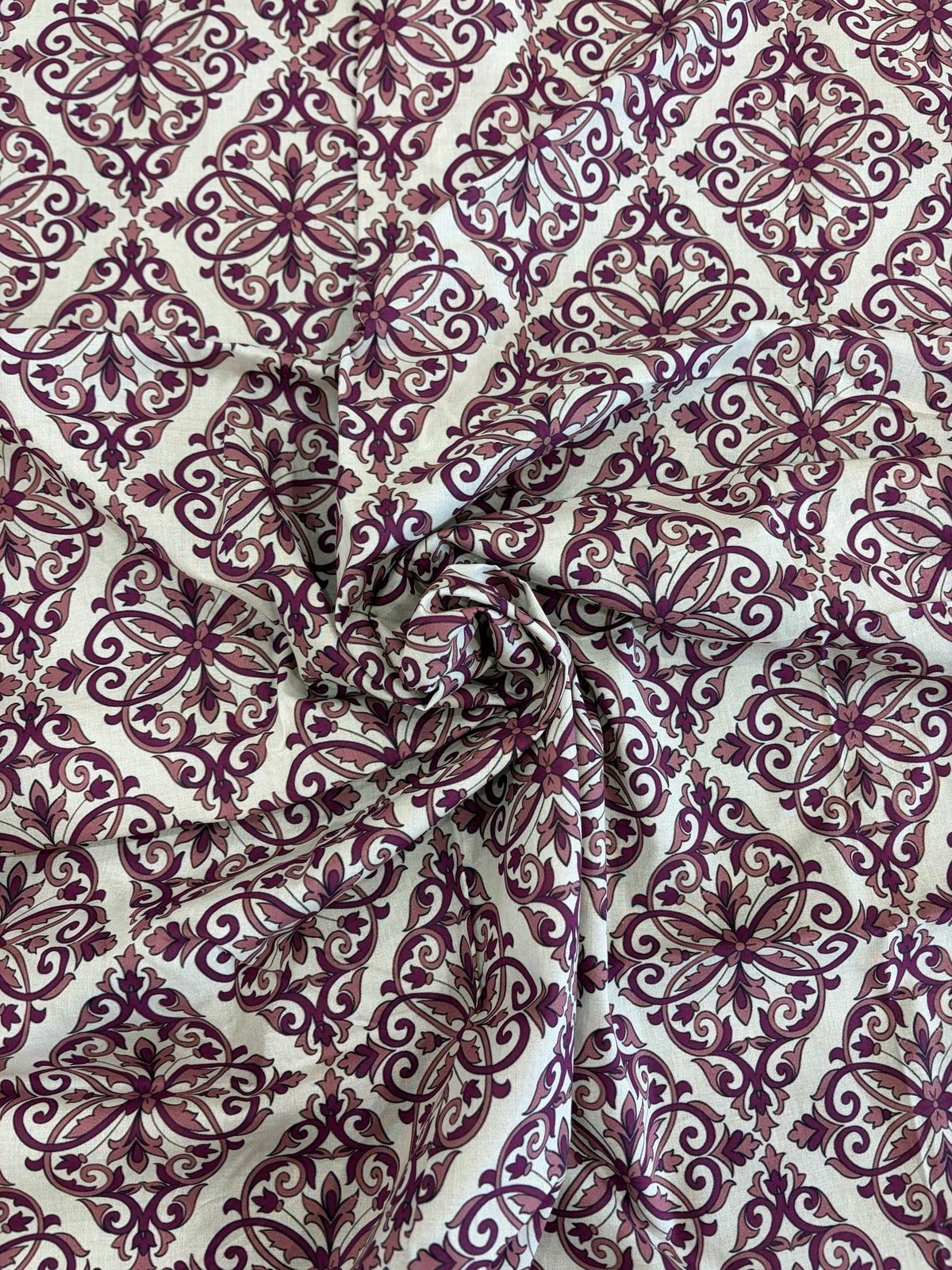 ONE SIZE / BURGUNDY CREAM BAROQ