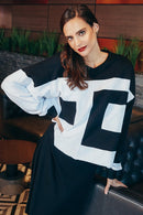 PASHMINA OVESIZED COLORBLOCK T SHIRT
