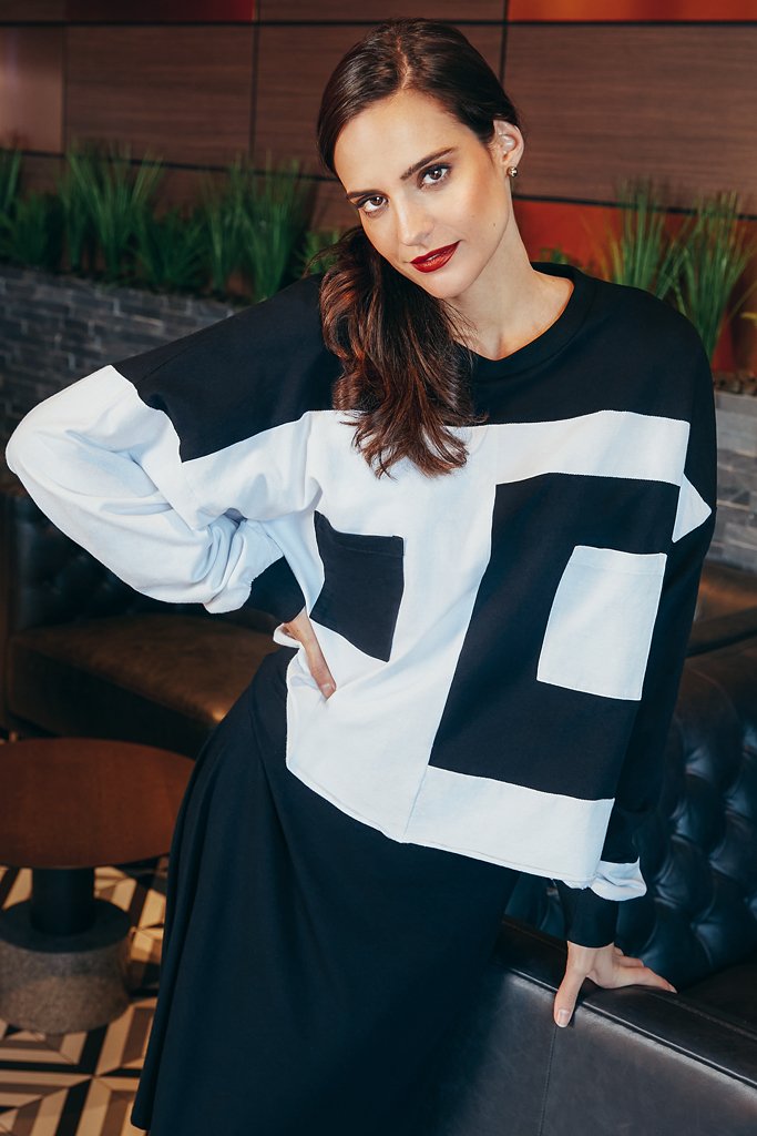 PASHMINA OVESIZED COLORBLOCK T SHIRT