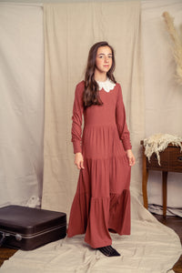 LILOU ROBE WITH COLLAR