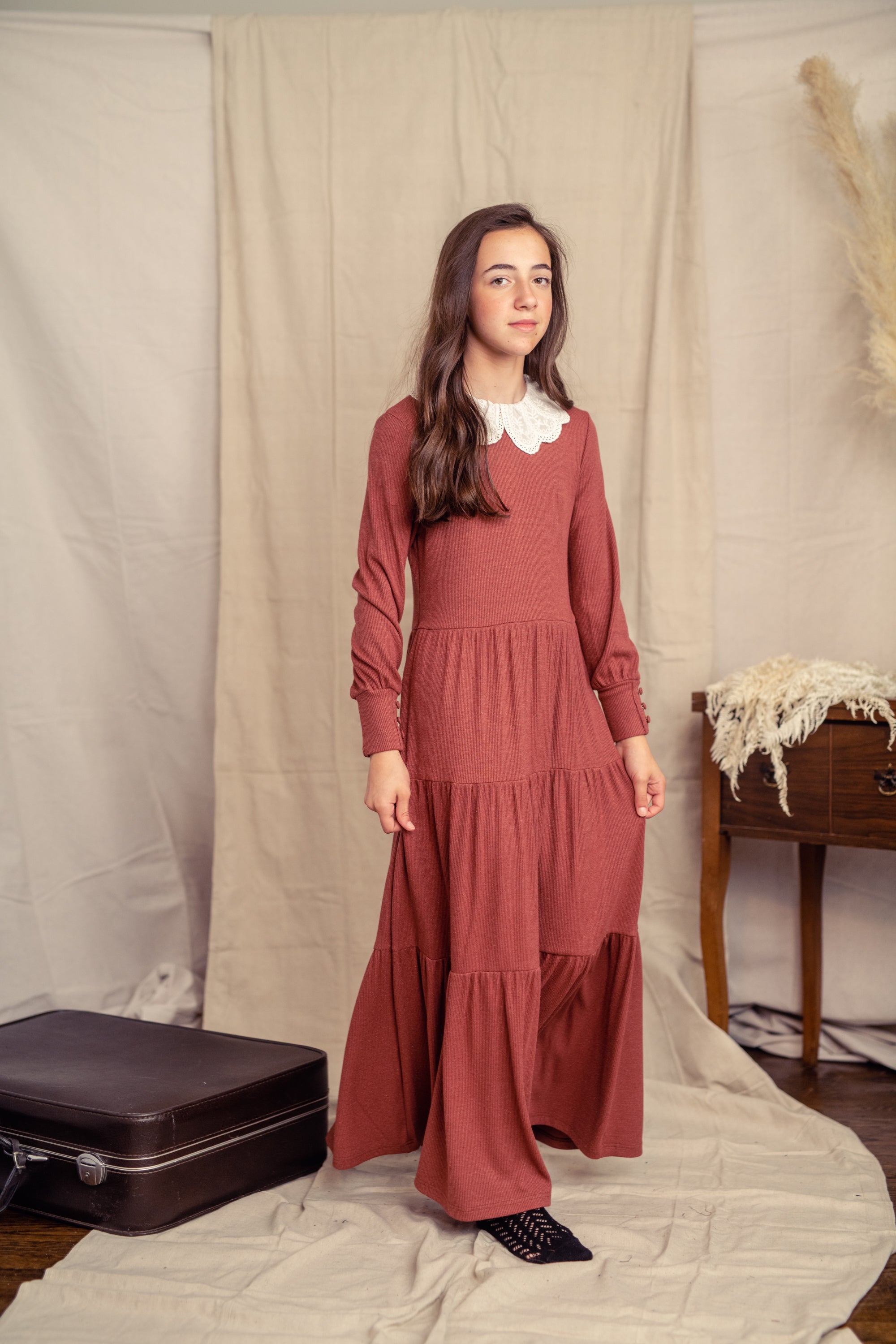 LILOU ROBE WITH COLLAR