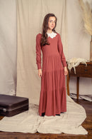 LILOU ROBE WITH COLLAR