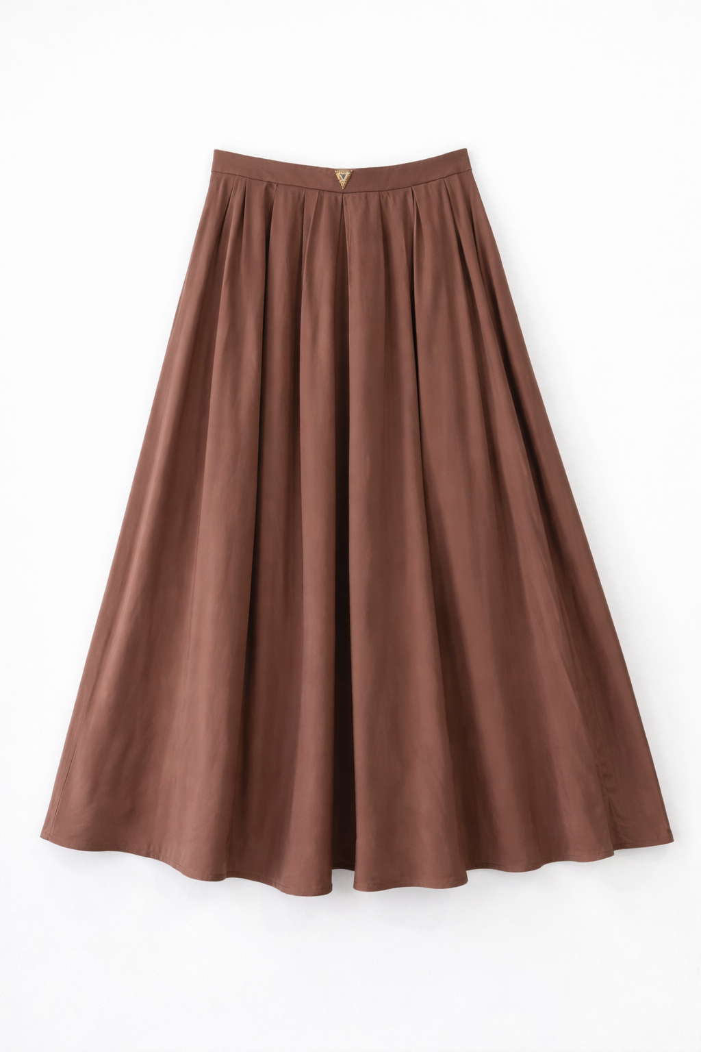 CELINA`S TAFFETA PLEATED SKIRT W TRIANGLE BUTTON