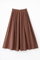CELINA`S TAFFETA PLEATED SKIRT W TRIANGLE BUTTON