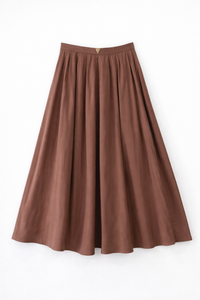 CELINA`S TAFFETA PLEATED SKIRT W TRIANGLE BUTTON