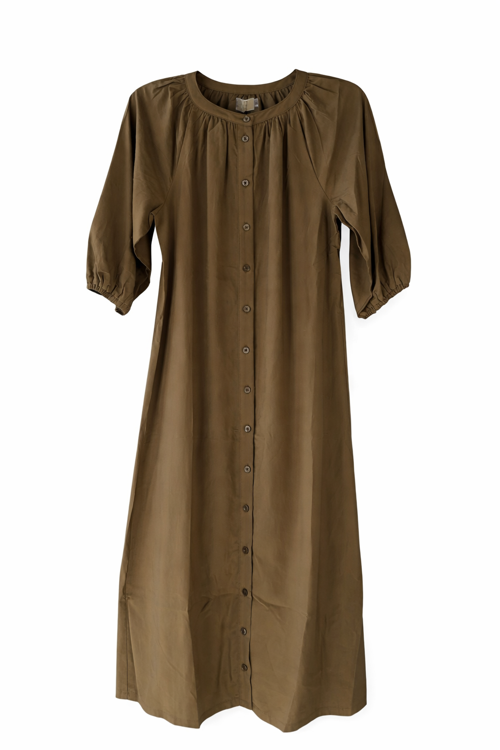 KUO BUBBLE SLEEVE SHIRTDRESS
