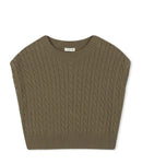 POINT CABLE KNIT VEST